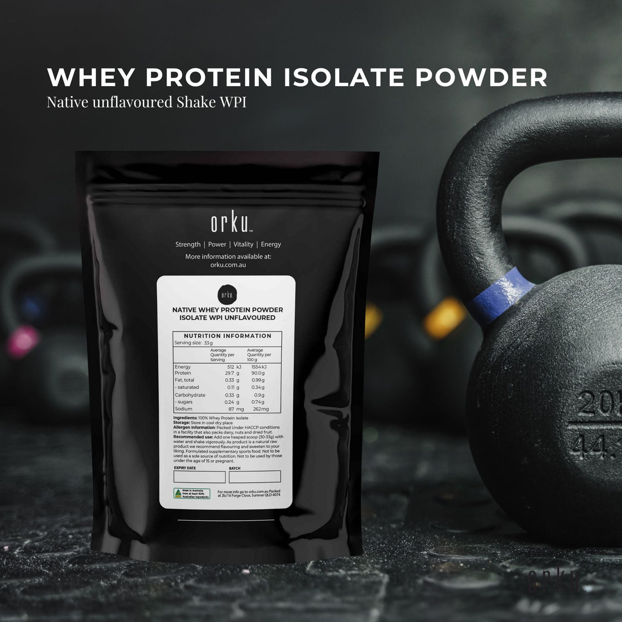 Native Unflavored Whey Protein Isolate - 100g Premium Recovery Supplement