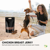 2Kg Dog Treat Chicken Breast Jerky - Dehydrated Australian Healthy Puppy Chew - Side View