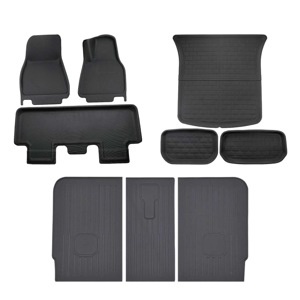 Tesla Model Y Custom Fit 9-Piece All-Weather Floor Mat Set (2021-2023)