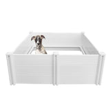 Dog Whelping Box 0.95m x 0.95m x 0.48m - Puppy Birthing PVC Pen - Front View