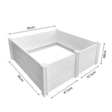 Dog Whelping Box 0.95m x 0.95m x 0.48m - Puppy Birthing PVC Pen - Side View