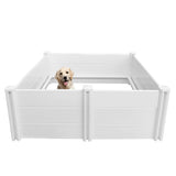 Dog Whelping Box 1.15m x 1.15m x 0.48m - Puppy Birthing PVC Pen - Front View