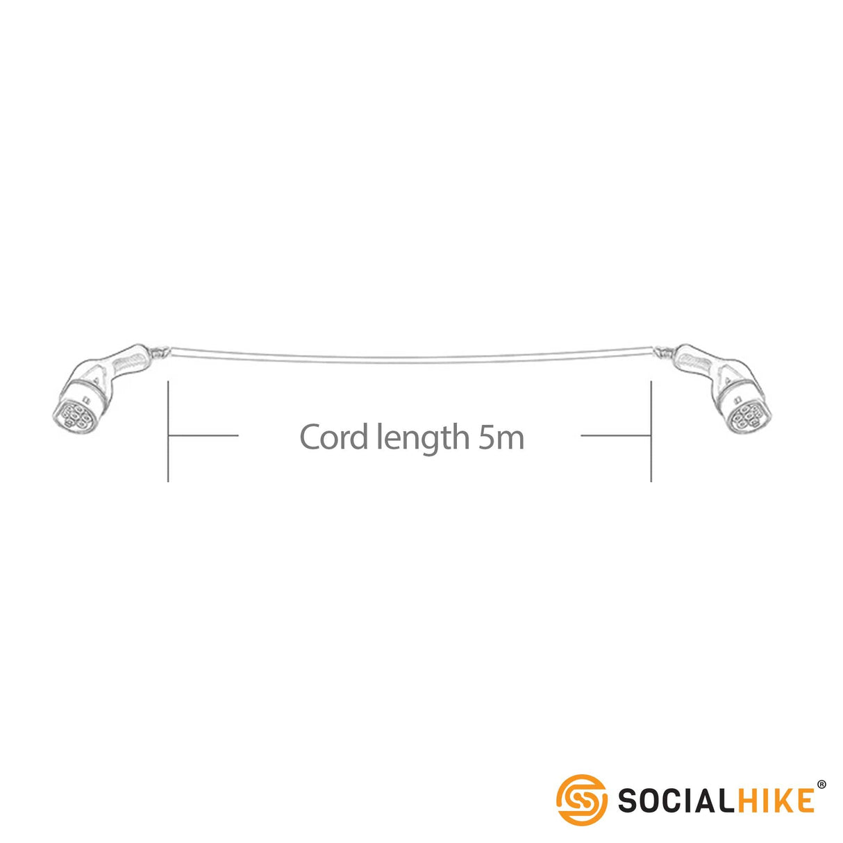 3.6kW Type 2 to Type 2 EV Charging Cable - 16A/20A Single Phase for Electric Vehicles