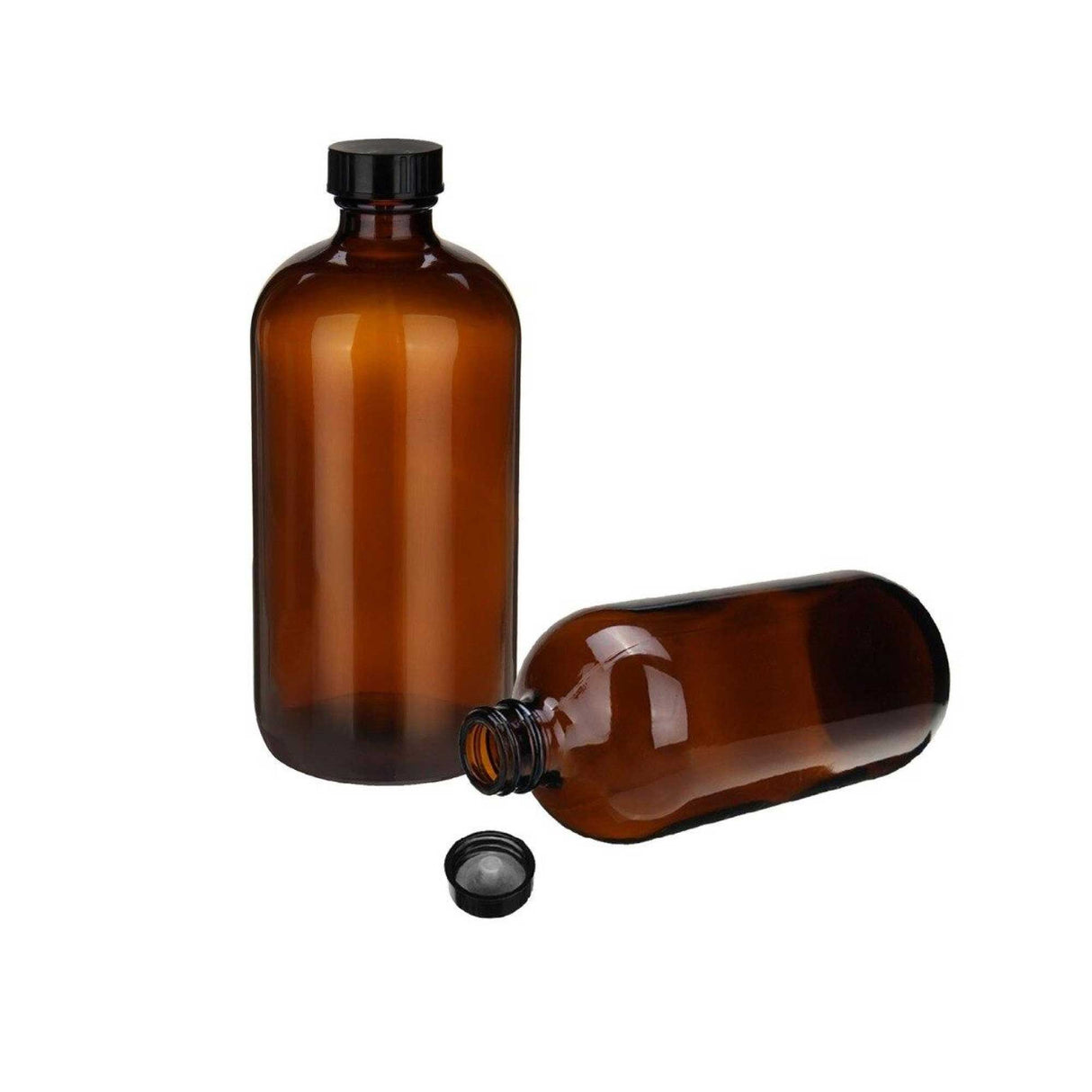 105x 100ml Amber Glass Bottles Orifice Reducer Dispensing Cap Essential Oil Bulk