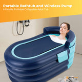 Inflatable Portable Spa Bathtub with Wireless Pump - Foldable Adult Relaxation Tub