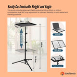 Portable Adjustable Tripod Stand for Projectors and Laptops with Phone Holder