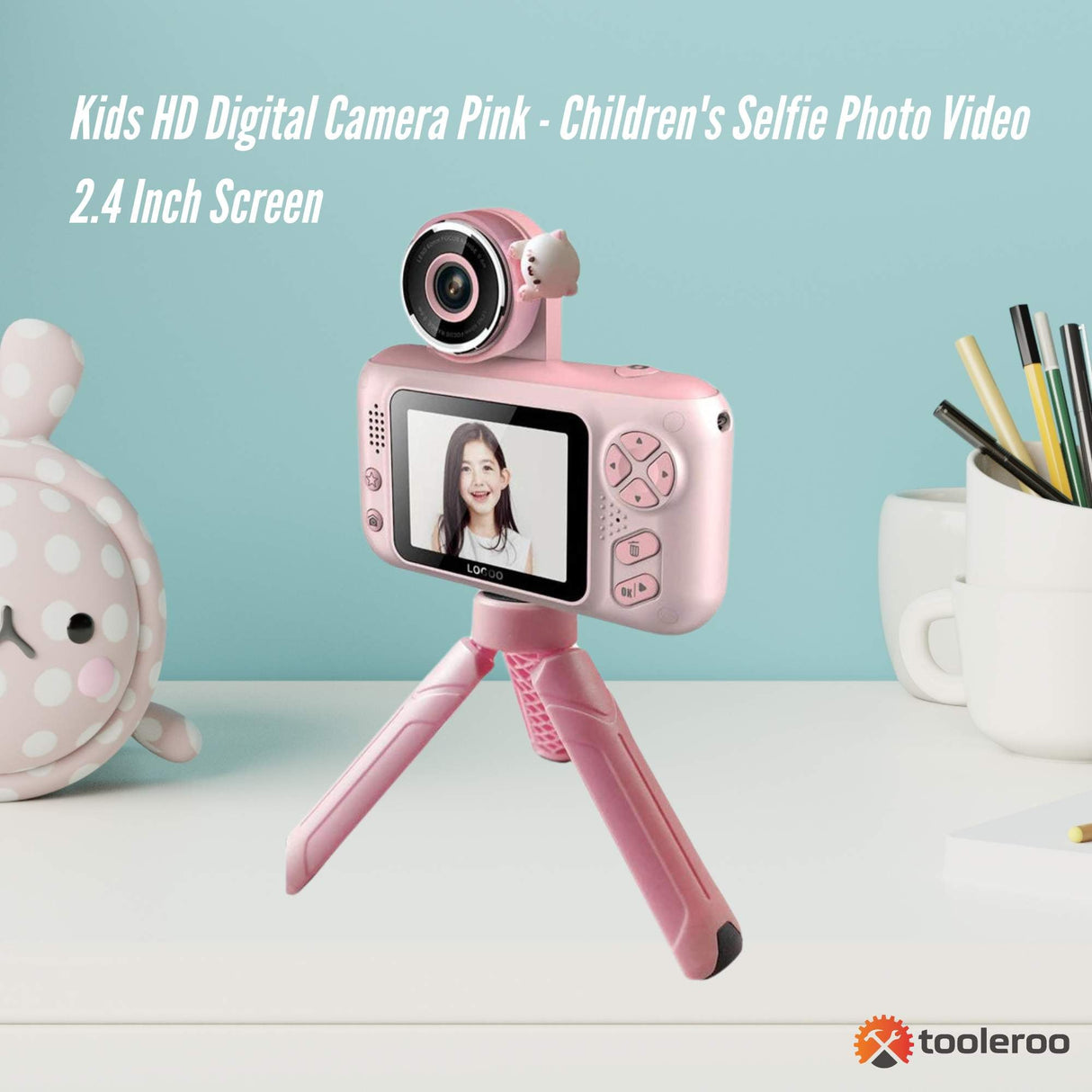 Adorable Pink Kids HD Digital Camera - Creative Selfie & Video Maker with 2.4 Inch Screen