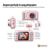 Adorable Pink Kids HD Digital Camera - Creative Selfie & Video Maker with 2.4 Inch Screen