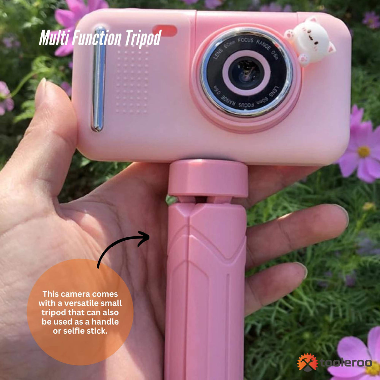 Adorable Pink Kids HD Digital Camera - Creative Selfie & Video Maker with 2.4 Inch Screen