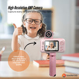 Adorable Pink Kids HD Digital Camera - Creative Selfie & Video Maker with 2.4 Inch Screen