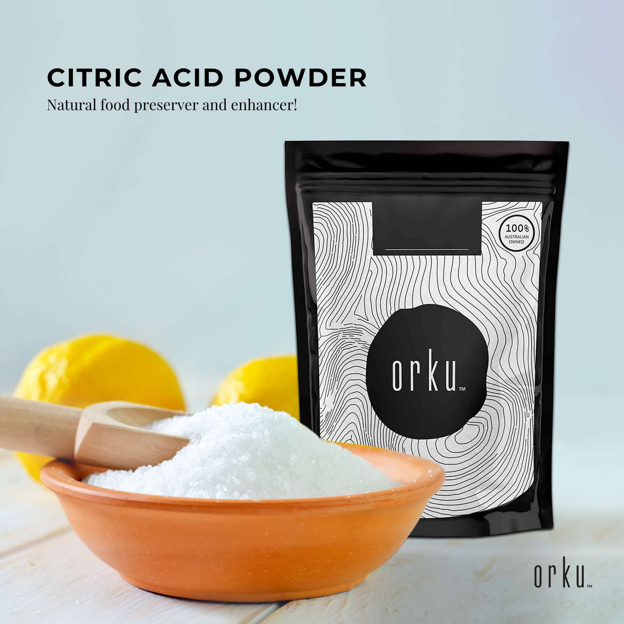 200g Food Grade Citric Acid Powder - Non-GMO Preservative E330 for Cooking and Preservation