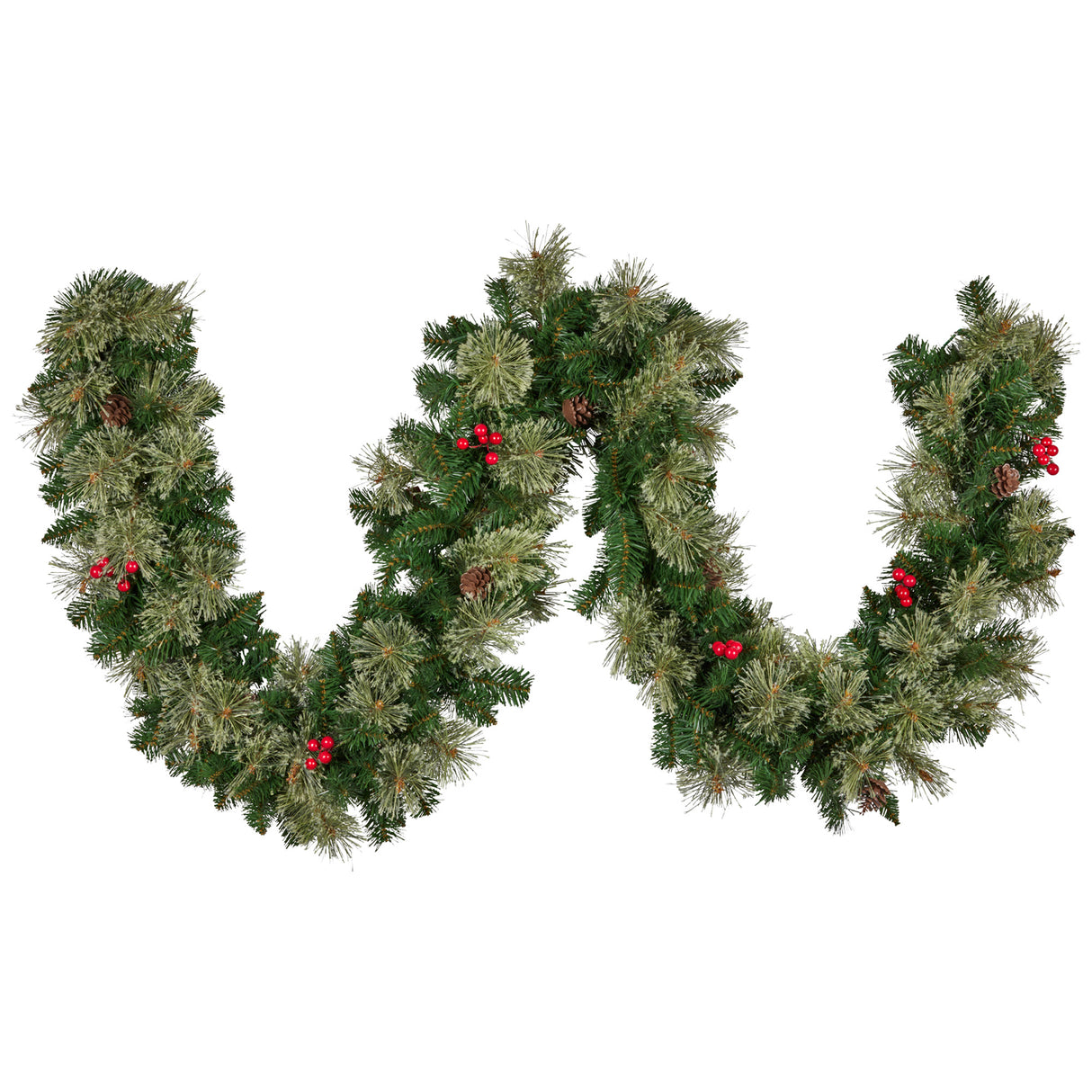 Klika 274cm Bristle Berry Multicolour Pre-Lit Christmas Garland