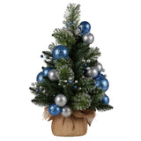 Swishmas 61cm Blue Collection Pre-Lit Tabletop Christmas Tree