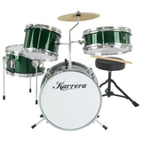 Karrera Kids 4-Piece Drum Set - Vibrant Green