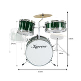 Karrera Kids 4-Piece Drum Set - Vibrant Green