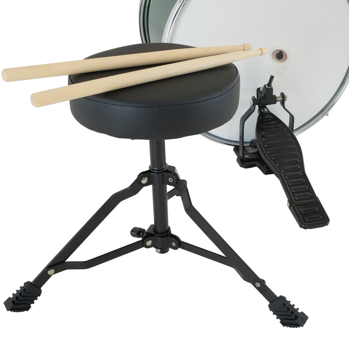 Karrera Kids 4-Piece Drum Set - Vibrant Green