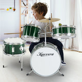 Karrera Kids 4-Piece Drum Set - Vibrant Green