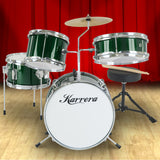 Karrera Kids 4-Piece Drum Set - Vibrant Green