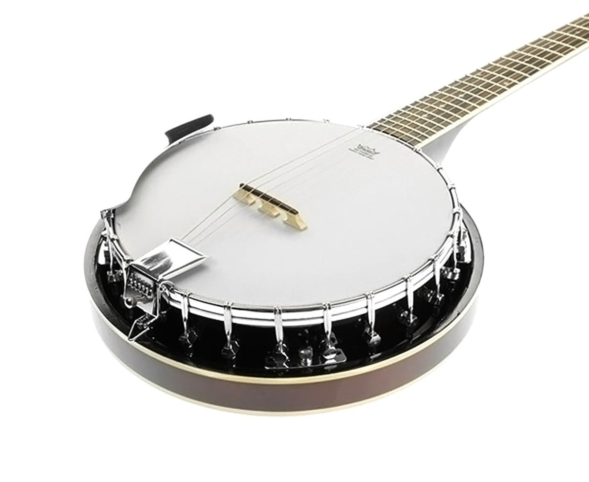 6-String High-Gloss Resonator Banjo - Brown