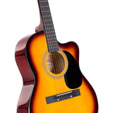 Karrera Sunburst Cutaway Acoustic Guitar - 40 Inches