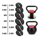 Powertrain 2x Adjustable Kettlebells Weights Dumbbell 18kg - 45-Degree Angle