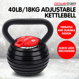 Powertrain Adjustable Kettle Bell Weights Dumbbell 18kg - Extra Image