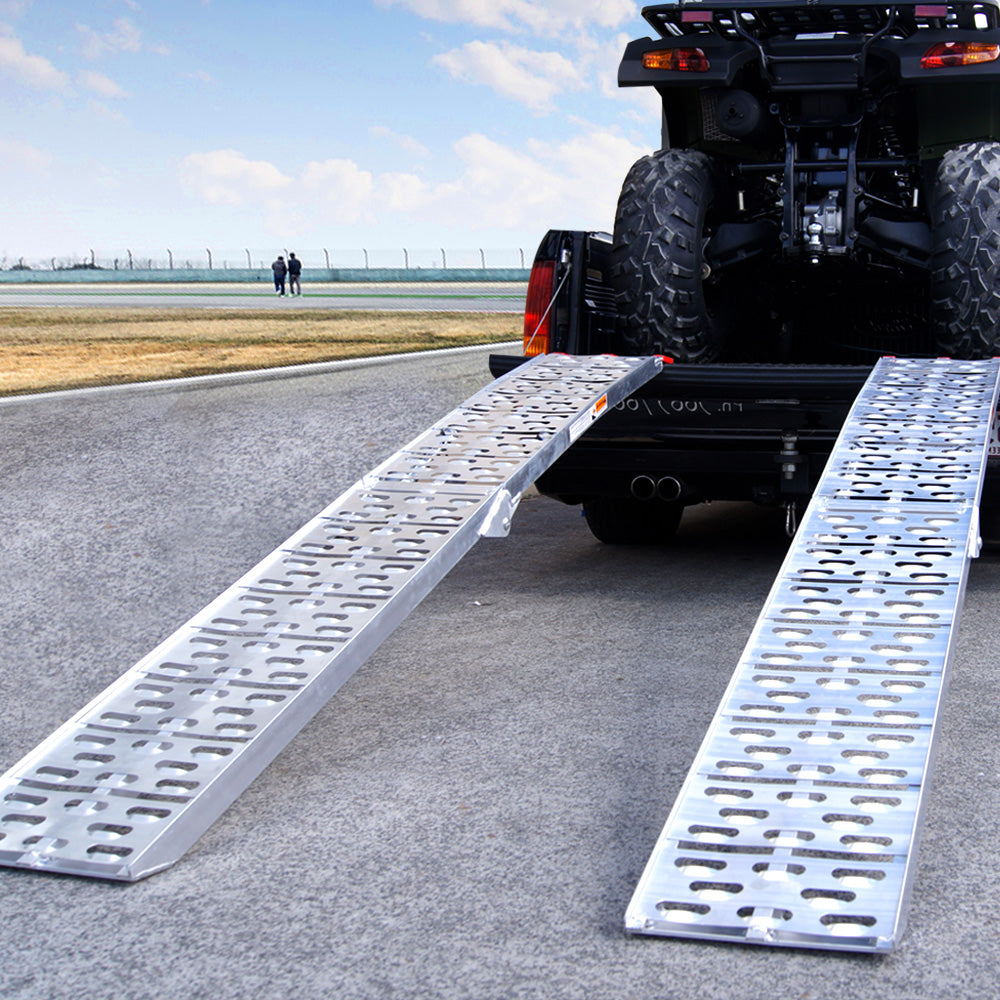 Heavy-Duty Aluminium Folding Loading Ramps for ATV & Motorbike - 2 Pack