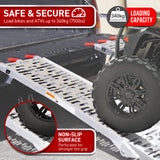 Rigg Aluminium ATV Loading Ramp Foldable - Silver - Top-Down View