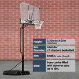 Kahuna Height-Adjustable Basketball Portable Hoop for Kids and Adults - Top-Down View