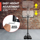 Kahuna Height-Adjustable Basketball Portable Hoop for Kids and Adults - Close-Up Angle