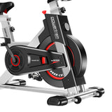 Powertrain IS-500 Heavy-Duty Exercise Spin Bike Electroplated - Silver - Front View