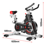 Powertrain IS-500 Heavy-Duty Exercise Spin Bike Electroplated - Silver - Rear View