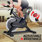 Powertrain RX-200 Exercise Spin Bike Cardio Cycling - Black - Close-Up Angle