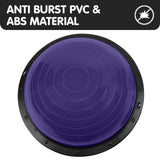 Powertrain Fitness Yoga Ball Home Gym Workout Balance Trainer Purple - Close-Up Angle