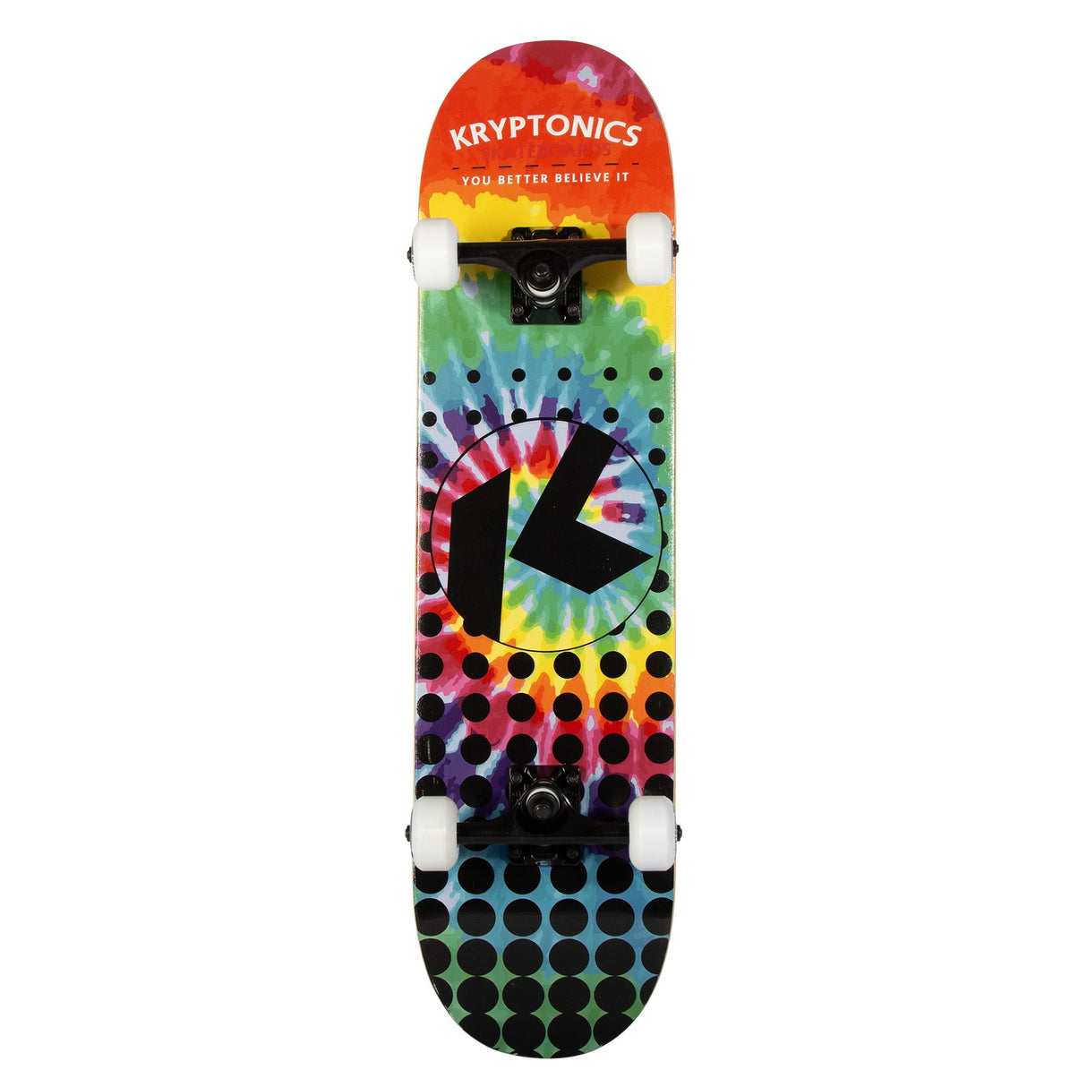 Kryptonics 31-inch Rainbow Dot Star Series Complete Skateboard