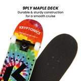 Kryptonics 31-inch Rainbow Dot Star Series Complete Skateboard