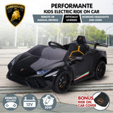 Kahuna Lamborghini Performante Kids Electric Ride On Car Remote Control - Black