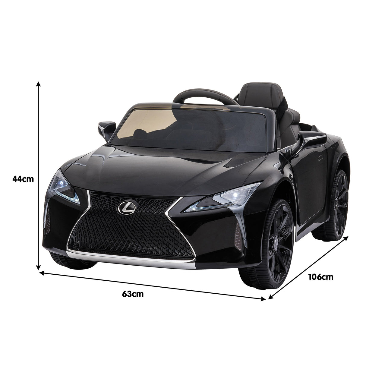 Kahuna Licensed Lexus LC 500 Kids Electric Ride On Car - Black