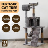 Furtastic 135cm Cat Tree Scratching Post - Silver Grey