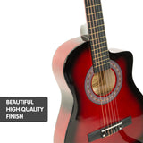 Karrera Kids Cutaway Acoustic Guitar - Red