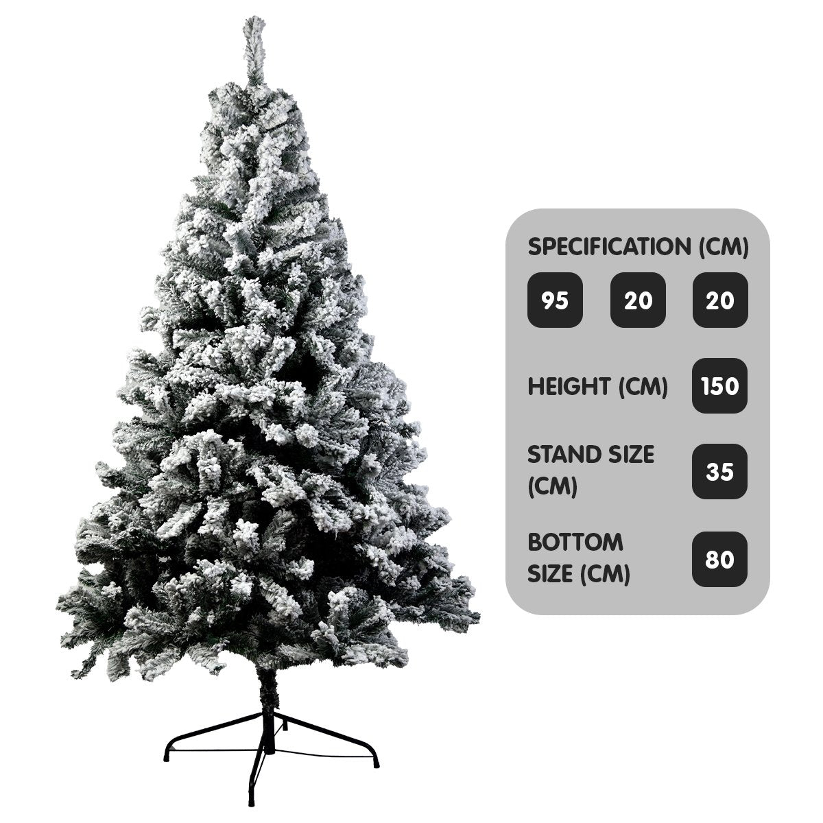 Frosted Elegance 1.5m Christmas Tree with 550 Tips