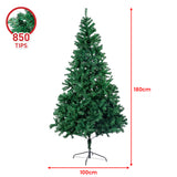 Luxurious 1.8m Christabelle Green Faux Christmas Tree with 850 Tips for Festive Decor