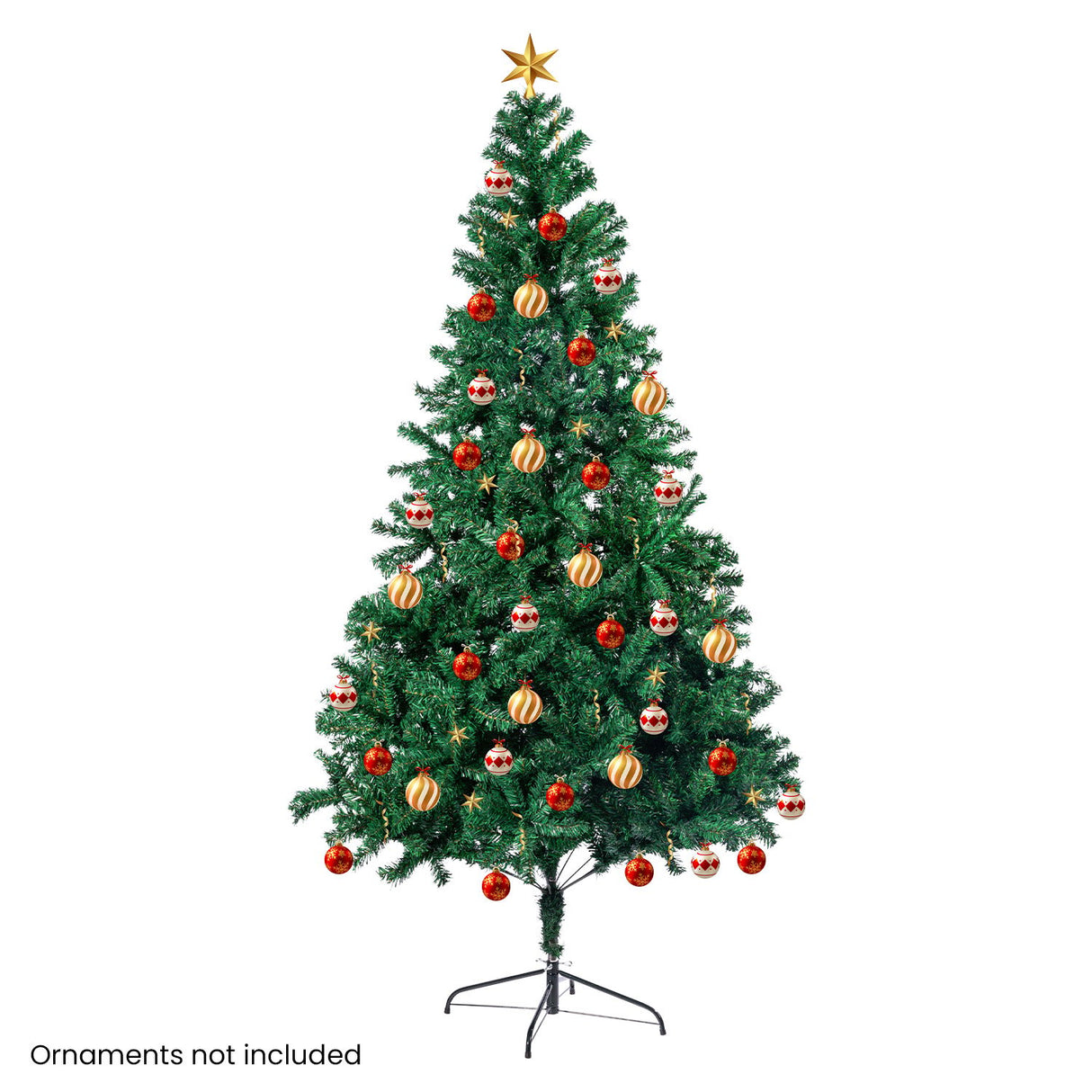 Lush Christabelle Green Faux Christmas Tree - 2.1m with 1200 Tips for Festive Decor