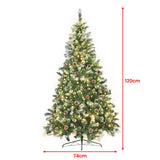 Christabelle 1.2m Pre-Lit LED Christmas Tree with Rustic Pine Cones and Holiday Decorations