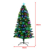 Christabelle 1.2m Magical Glow Pre-Lit Fibre Optic Christmas Tree with Star Ornaments