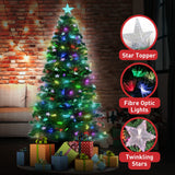 Christabelle 1.2m Magical Glow Pre-Lit Fibre Optic Christmas Tree with Star Ornaments