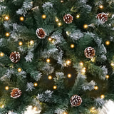 Christabelle 1.5m Pre Lit LED Christmas Tree Decor with Pine Cones Xmas Decorations - Close-Up Angle