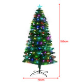 Christabelle 1.5m Glittering Pre-Lit Fibre Optic Christmas Tree with Star Ornaments