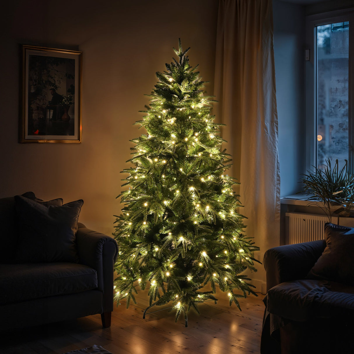 Christabelle 4ft Prelit Everglow Fir Christmas Tree with 150 Bright LED Lights