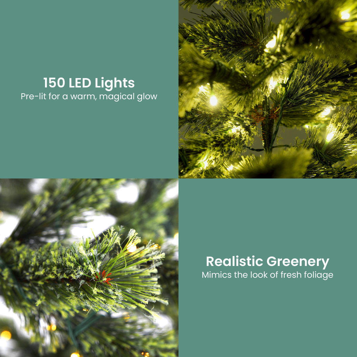 Lumina Pine 1.2m Prelit Christmas Tree with 150 Energy-Efficient LED Lights